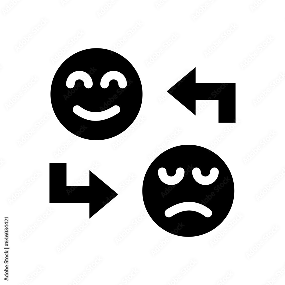 mood swing solid icon illustration vector graphic mood swing solid icon illustration vector graphic