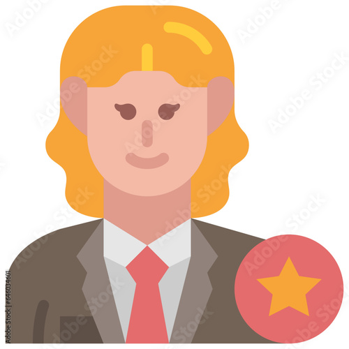 female ceo flat icon