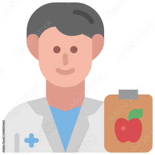 nutritionist flat icon