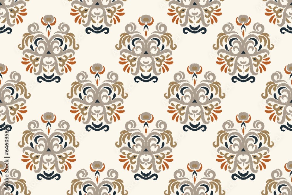 Motif Ikat Paisley Embroidery Background. Ikat Flower Geometric Ethnic Oriental Pattern Traditional. Ikat Aztec Style Abstract Design for Print Texture,fabric,saree,sari,carpet. Motif Ikat Paisley Embroidery Background. Ikat Flower Geometric Ethnic Oriental Pattern Traditional. Ikat Aztec Style Abstract Design for Print Texture,fabric,saree,sari,carpet.