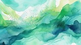  Abstract Watercolor Teal and Green Background