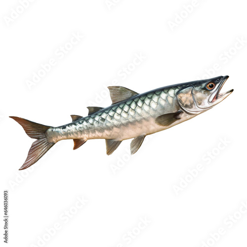 Barracuda. isolated object, transparent background 