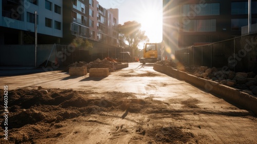 Construction Site Close to Pavement Under Sunshine