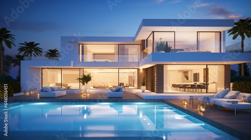 Architecture contemporary modern luxury residential exterior home designer housing villa © SHOTPRIME STUDIO