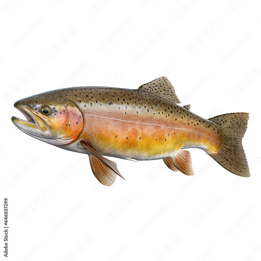 Obraz premium Trout. isolated object, transparent background