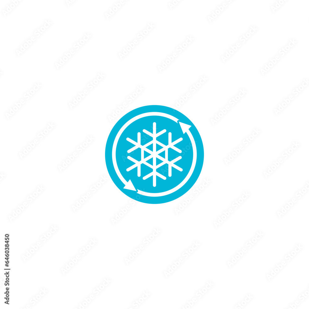 Cold Temperature sign. Snowflake logo, Freezer Icon Cold Temperature sign. Snowflake logo, Freezer Icon