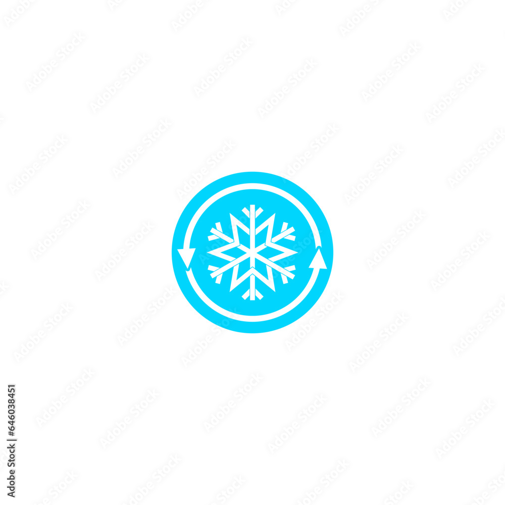 Cold Temperature sign. Snowflake logo, Freezer Icon Cold Temperature sign. Snowflake logo, Freezer Icon