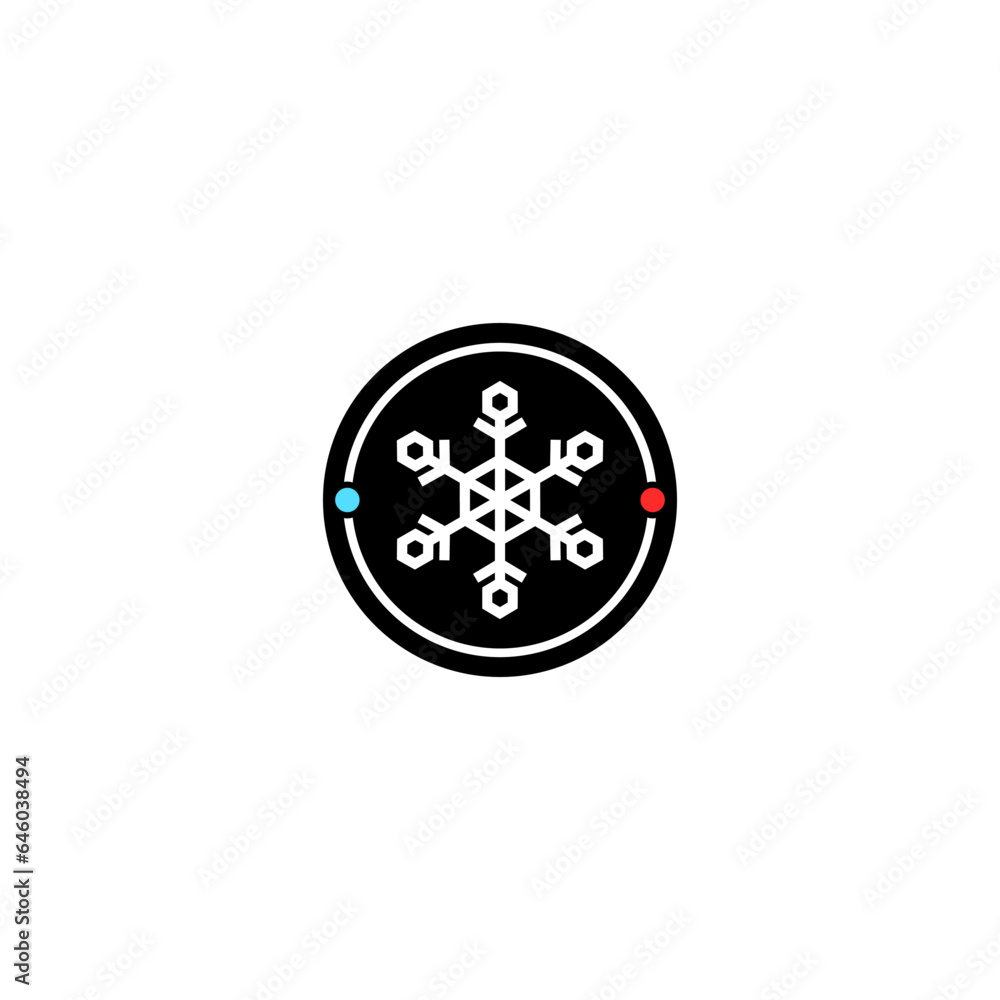 Cold Temperature sign. Snowflake logo, Freezer Icon Cold Temperature sign. Snowflake logo, Freezer Icon