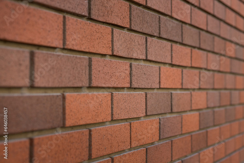 Background - a wall of red-brown clinker bricks