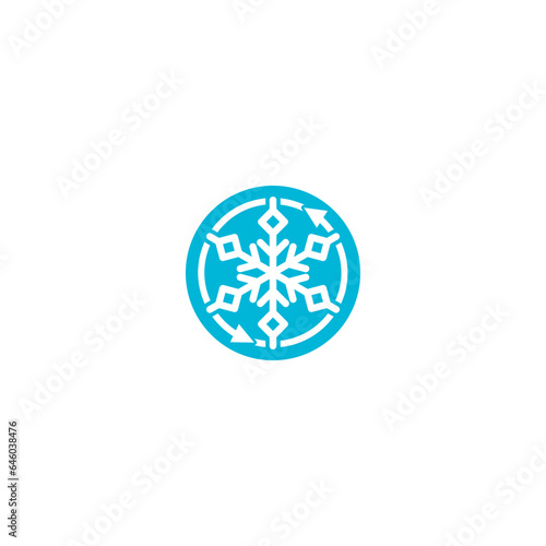 Cold Temperature sign. Snowflake logo, Freezer Icon
