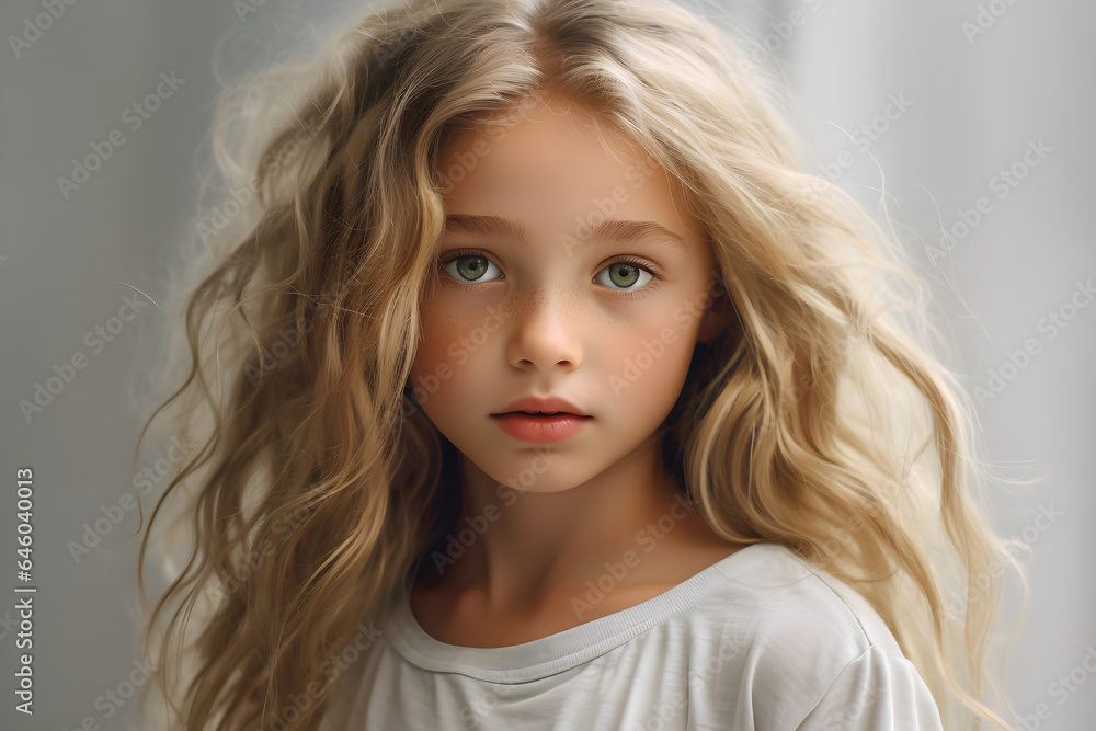 Pretty girl with white hair portrait Pretty girl with white hair portrait