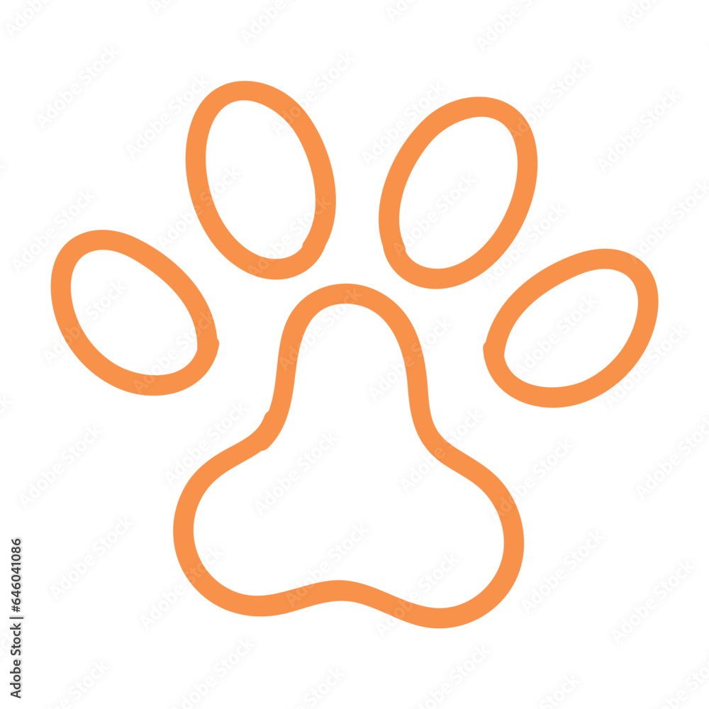 Dog Paw Print Illustration Dog Paw Print Illustration