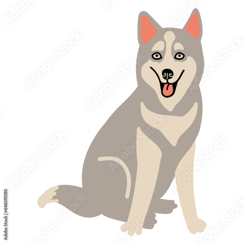 Husky Dog Illustration