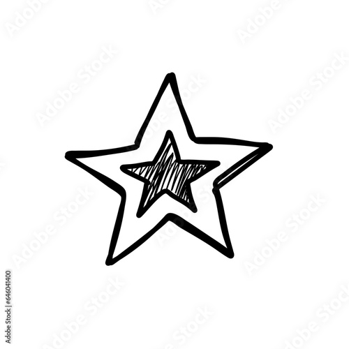 Hand drawn star vector