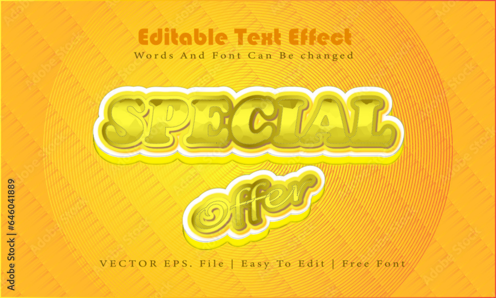 Text Effect Special Offer Golden Theme