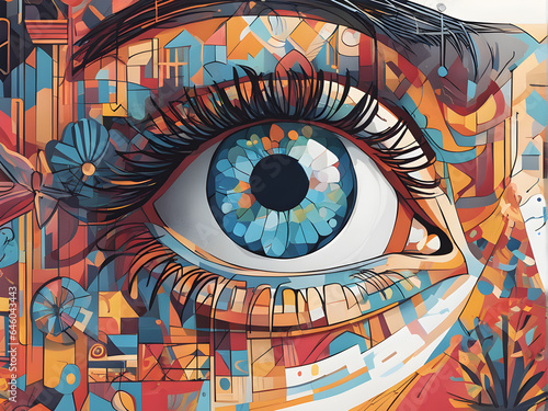 Captivating art celebrating the gift of sight and its beauty on World Sight Day.