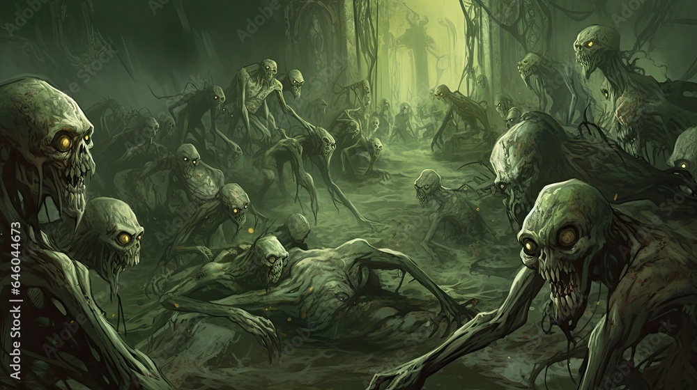 The zombie apocalypse. Rise of the Dead - obrazy, fototapety, plakaty 