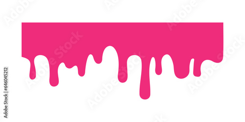 Strawberry ice cream melted isolated for banner decoration.