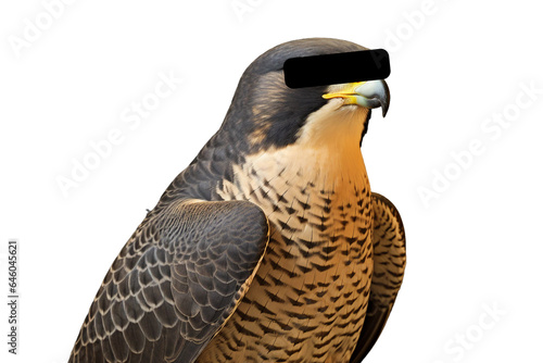 Peregrine falcon. isolated object, transparent background photo