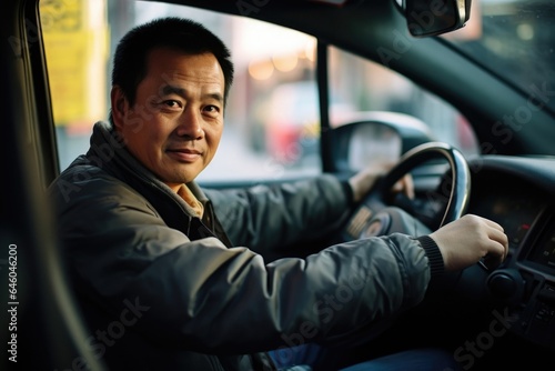 man of Asian heritage, in late middle age, turns meter of taxi off he parks to eat lunch alone. He struggles with persistent, unwanted flashbacks typical intrusive symptoms of posttraumatic