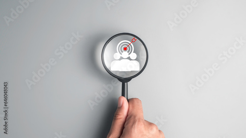 Canvas Print Job recruitment, Target customer, Buyer persona,  Planning development leadership concept
