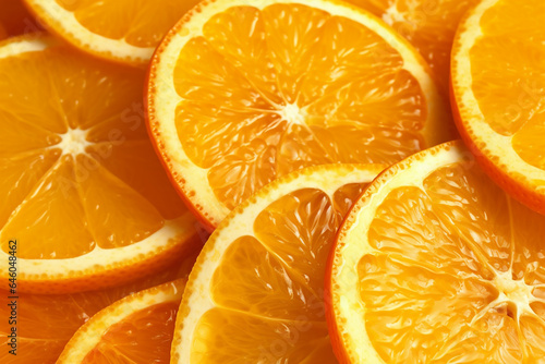 Close Up Orange Slices Texture as Background - Created with Generative AI Tools