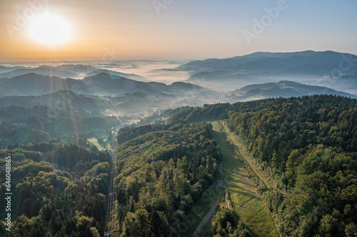 Beskid Wyspowy, Małopolska, Poland, Kamionna, wieża widokowa, lato 2023