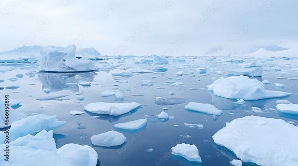 Icebergs and icicles in polar area