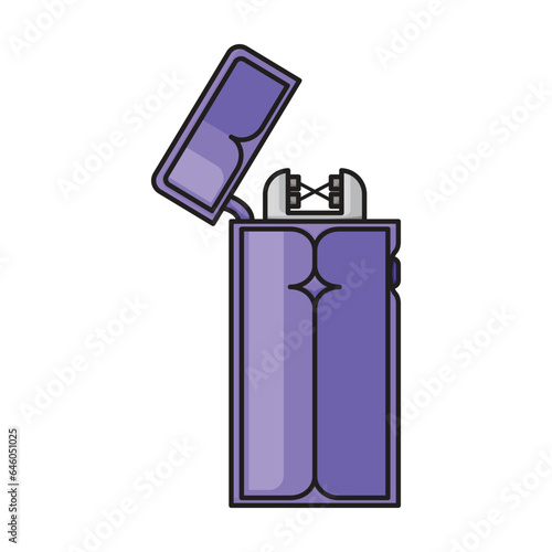 Lighter vector icon.Color vector icon isolated on white background lighter .
