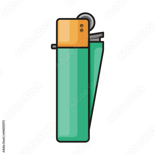 Lighter vector icon.Color vector icon isolated on white background lighter .