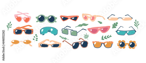 Stylish Set Of Sunglasses, Featuring Sleek Frames And Uv-protective Lenses. Perfect For Shielding Eyes From The Sun