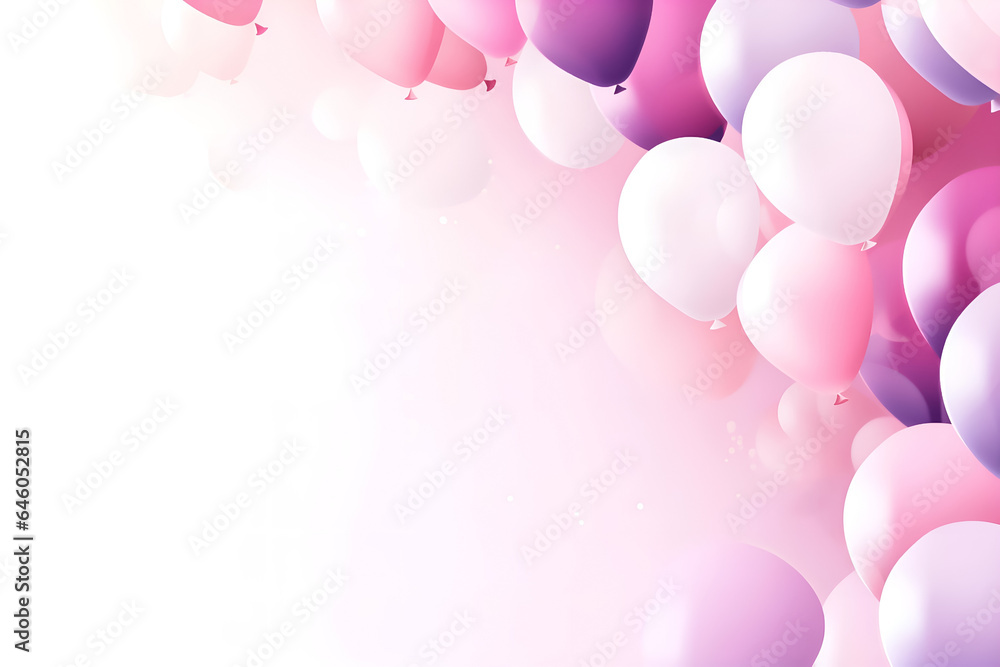 pink and white balloons background