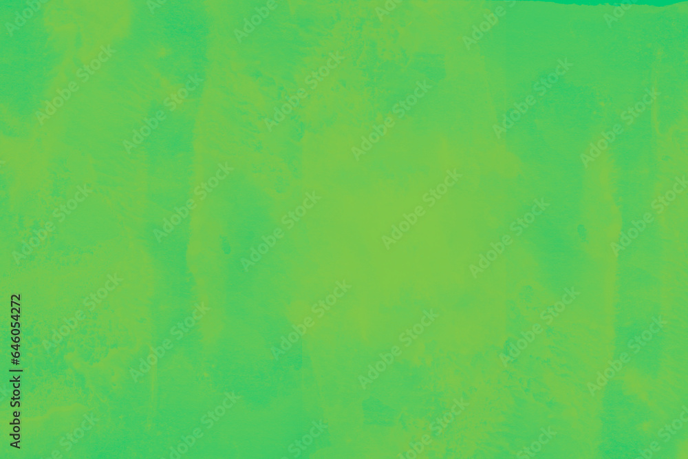 Abstract background of color stains in watercolor with green tones