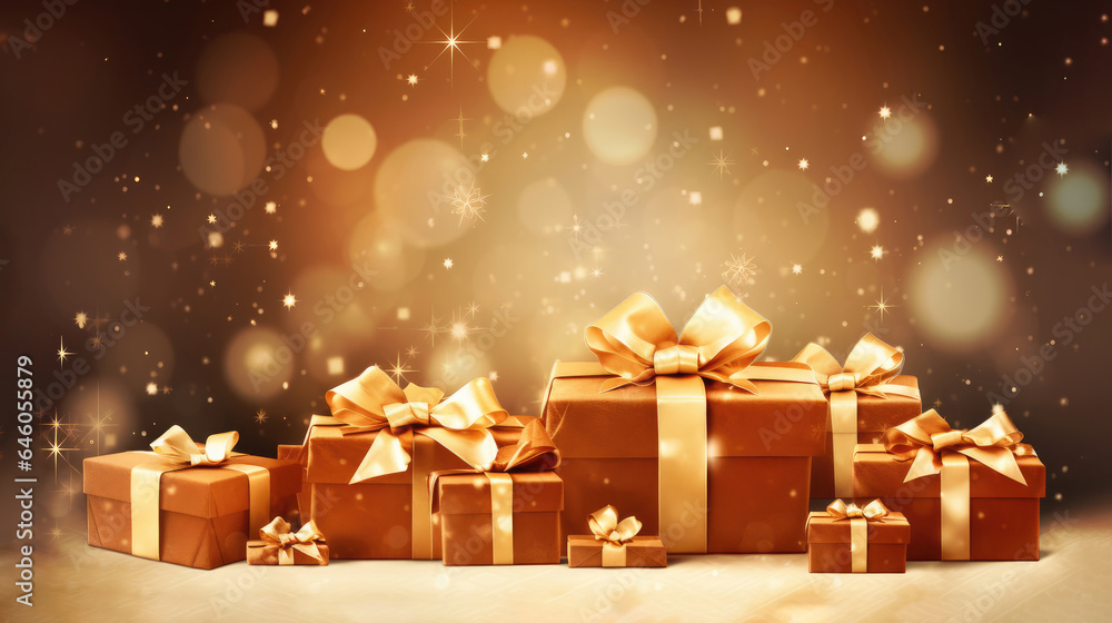 christmas holiday gifts with blur background and copy space christmas holiday gifts with blur background and copy space