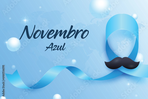 Free vector realistic blue november background in spanish