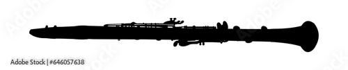clarinet silhouette - vector illustration photo