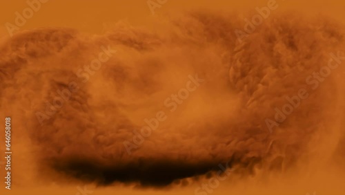 3d Animation of a massive dust storm on Mars
