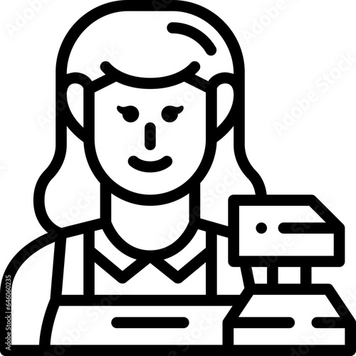 female goldsmith line icon