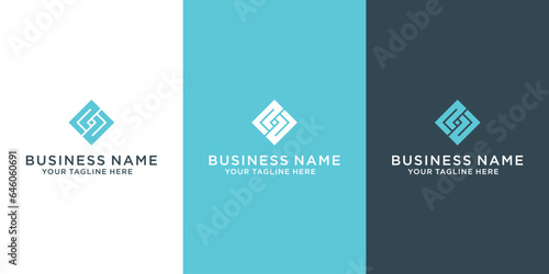 Double L letter abstract geometric logo