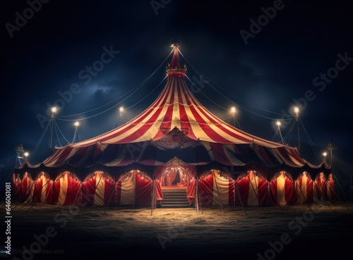 Print op canvas Circus tent background