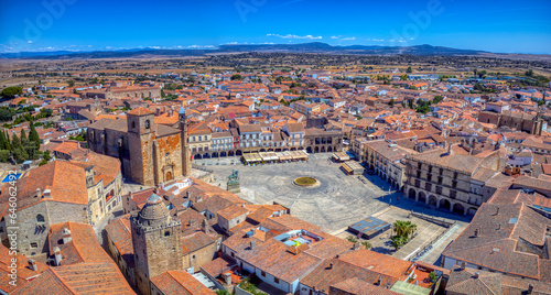 Plaza Mayor de Trujillo in Caceres, Spain.