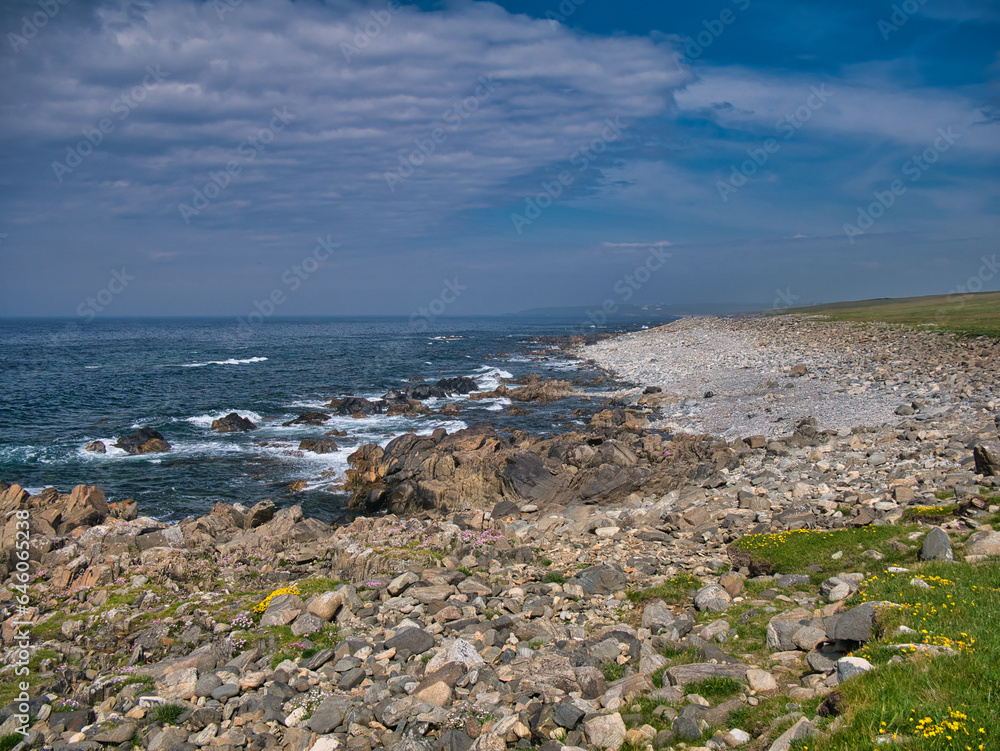 Φωτογραφία The rocky, rugged, Atlantic coast of the Isle of Lewis in the Outer Hebrides, Scotland, UK