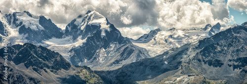 St. Moritz - View from Piz Nair - Piz Rosatsch, Piz Surlej, Munt Arlas, Piz Corvatsch