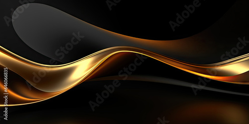 Radiant gold waves cascade diagonally, creating a mesmerizing abstract composition