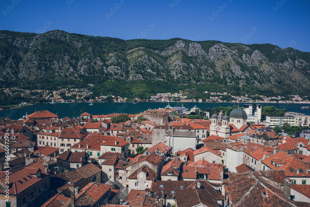 Close view to the Kotor old town, Kotor, Montenegro