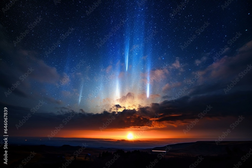 Breathtaking celestial display. Generative AI