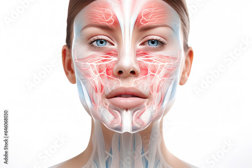 Captivating Anatomy: Woman\'s Face and Muscles
