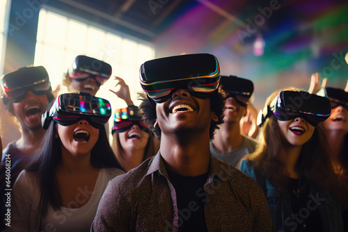 VR Enthusiast Rocking Out with Friends