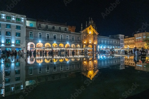 city at night in Braga photo