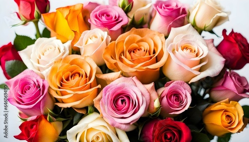 カラフルな薔薇の花束 © anmitsu